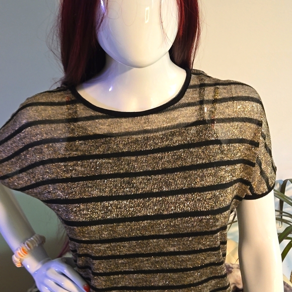 ✨️ 2-Layer Shirt Lace & Stripes Gold and Black by Kate Collection - Picture 6 of 15